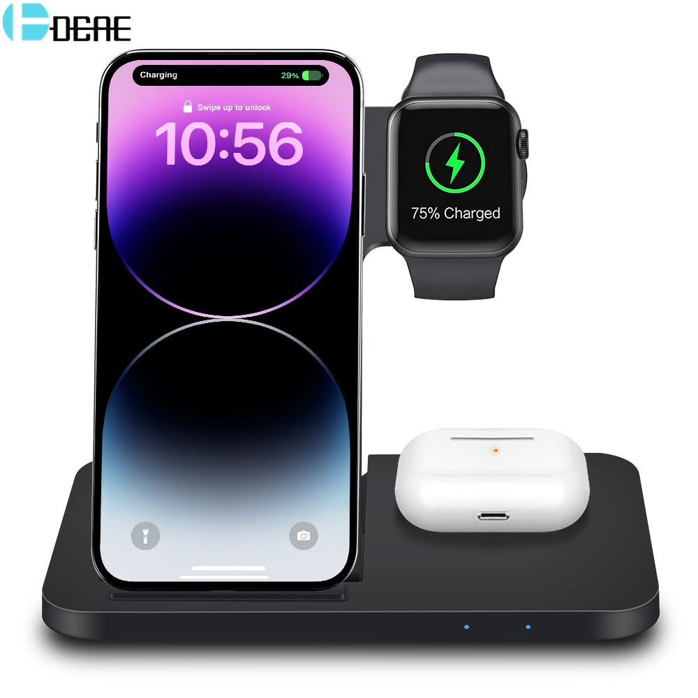 3-in-1 Wireless Fast Charger Dock Station